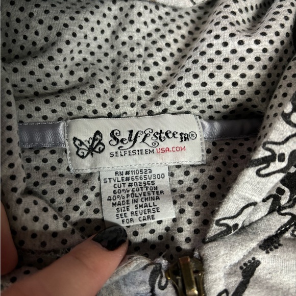 Self esteem shit sleeve hoodie - Picture 4 of 4